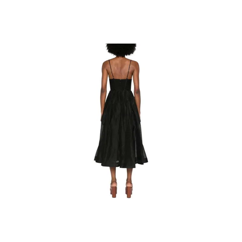 Zimmermann Illustration Gathered Detailed Midi Dress-2