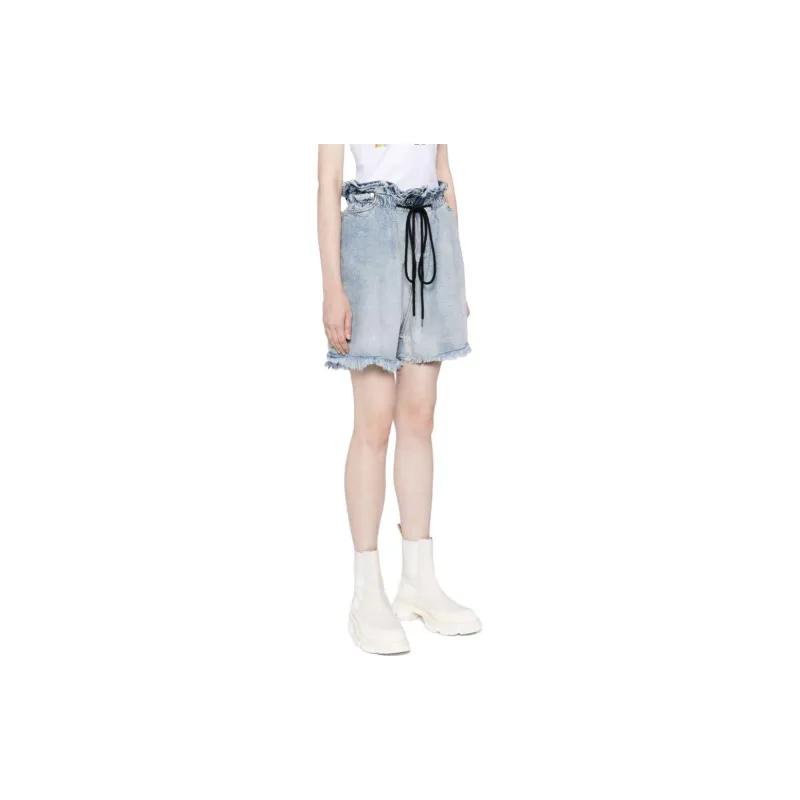 NATASHA ZINKO Drawstring Denim Shorts-3