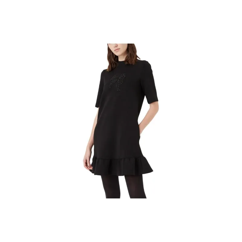 EMPORIO ARMANI Short Sleeved Dress Women's Black-3