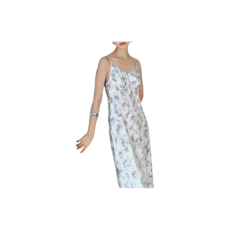 Hopeshow Slip Dresses Women's Green Floral-2