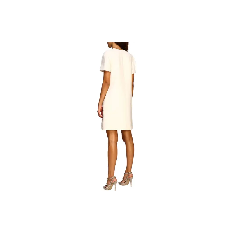 Valentino Short Sleeved Dresses Women's White-2