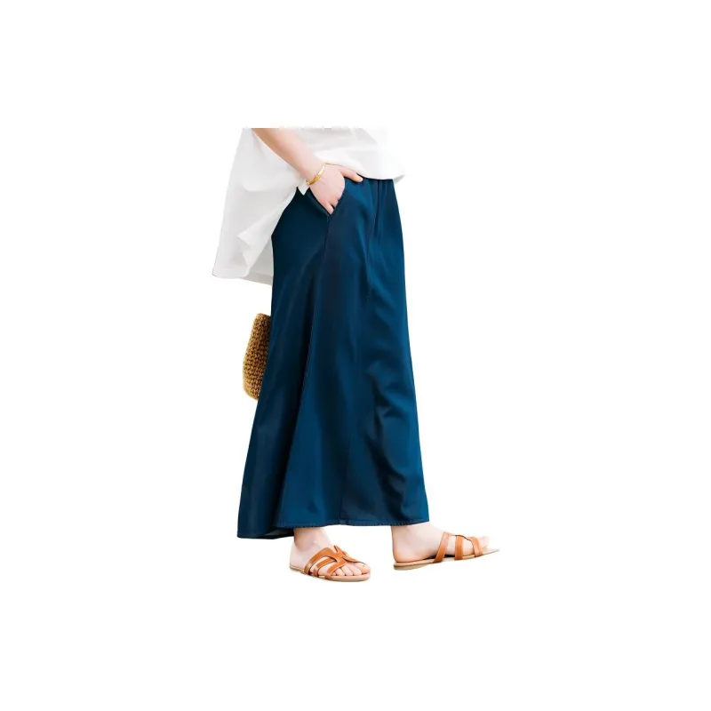 FREAK'S STORE Casual Long Skirt Women's Marine Blue-5