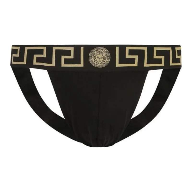 VERSACE Greca Border Stretched Jockstrap-0