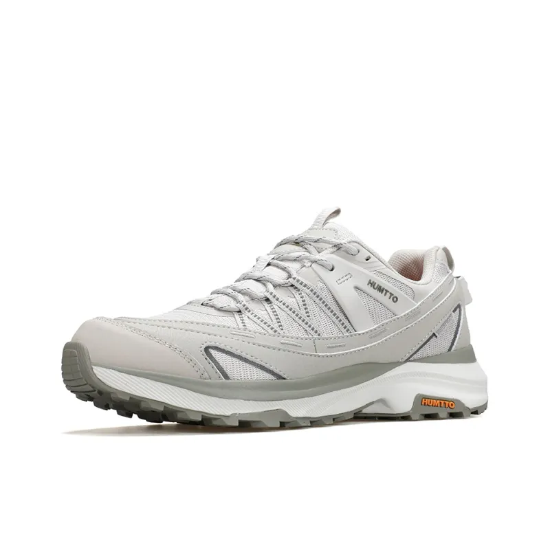 HUMTTO Anti Slip Wear Resistant Low Top Trekking Shoes Men's Beige Gray-1