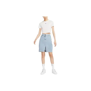 Nike Sportswear Denim Short Skirts Women's Light Armory Blue