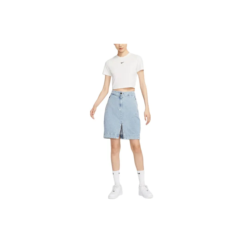 Nike Sportswear Denim Short Skirts Women's Light Armory Blue-1