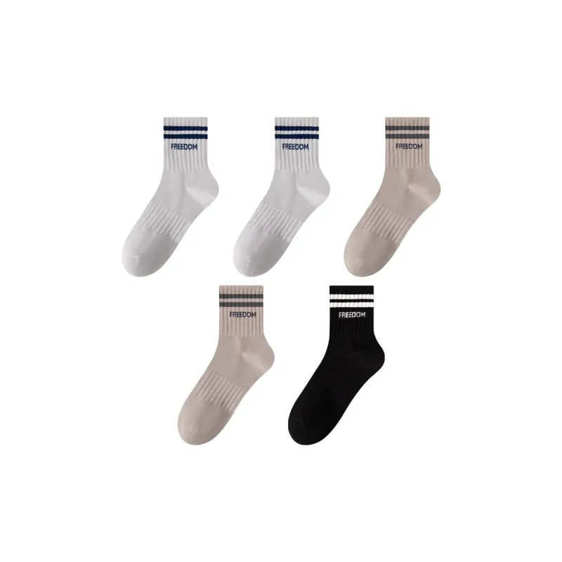 MIIOW Trend Party Series Mid Calf Socks Unisex 5 Pack-4