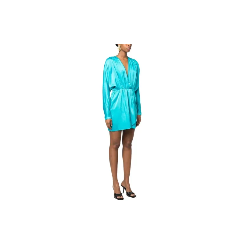 Forte Forte Long-Sleeved Dresses Women's Sea Blue-3