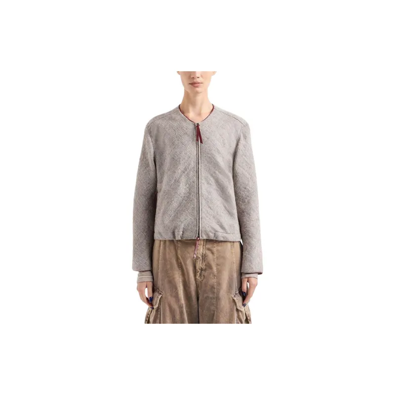 GIORGIO ARMANI Drop-shoulder Zip-up Jacket-1