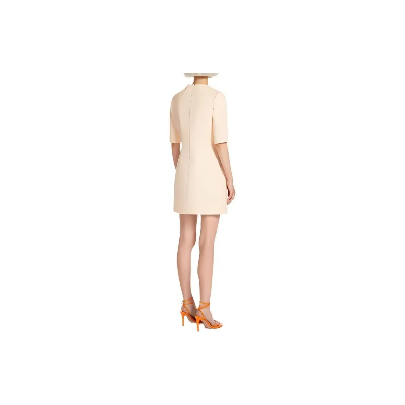 SportMa Colomba Collection Dress In Cotton Double Fabric Short Sleeved Dress Women's Pink-2