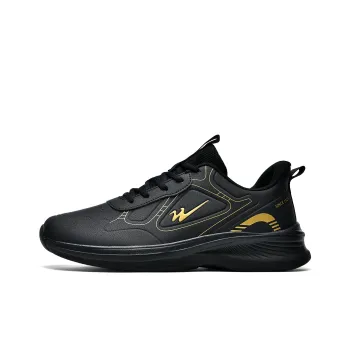 Binary Low Top Running Shoes Men's Black Gold