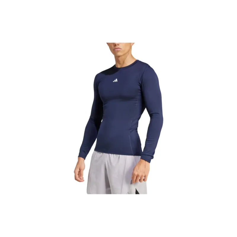 Adidas Free Shipping With AdiClub Techfit Compression Training Long Sleeve Tee-1