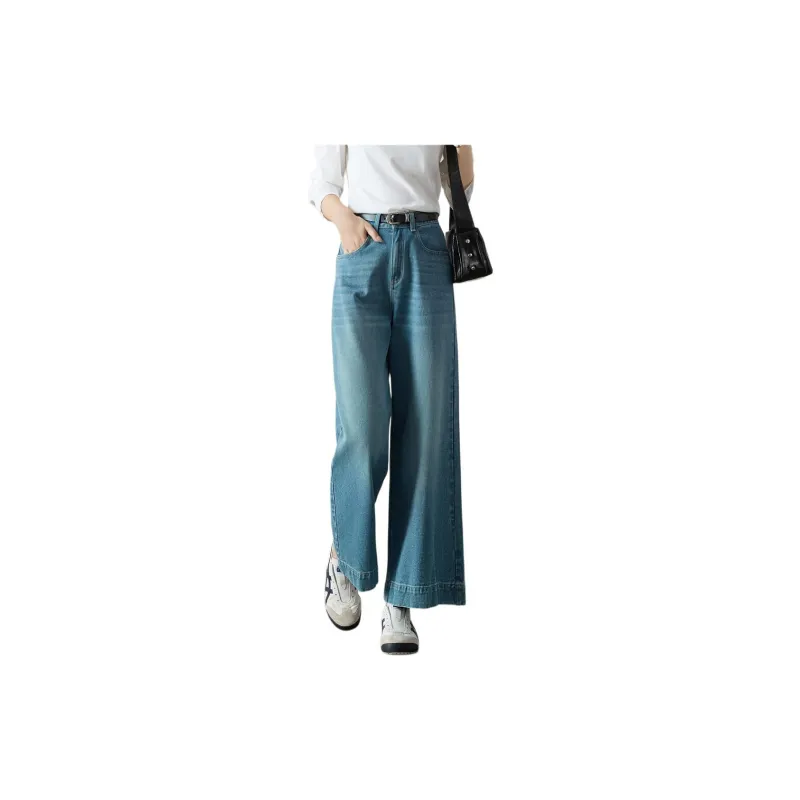 Mo Han Yi Mei Jeans Women's Vintage Blue-1