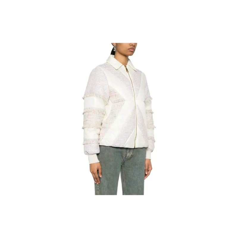 KHRISJOY Tweed-detailed Puffer Jacket-3