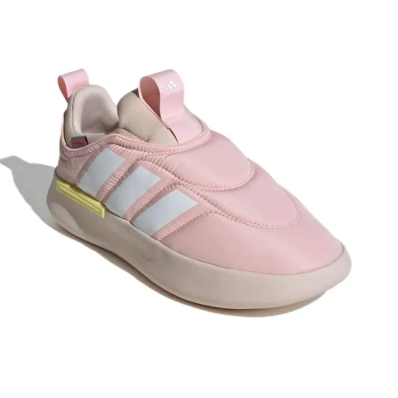 Adidas Adipuff Anti Slip And Wear Resistant Warm Low Top Casual Shoes Unisex Pink-3