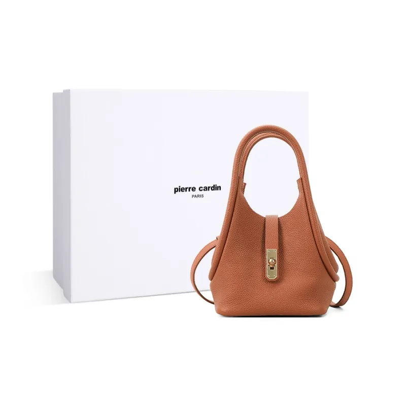 PIERRE CARDIN Cow Leather Shoulder Bag Regular Women's Black/Green/Brown/Red-14