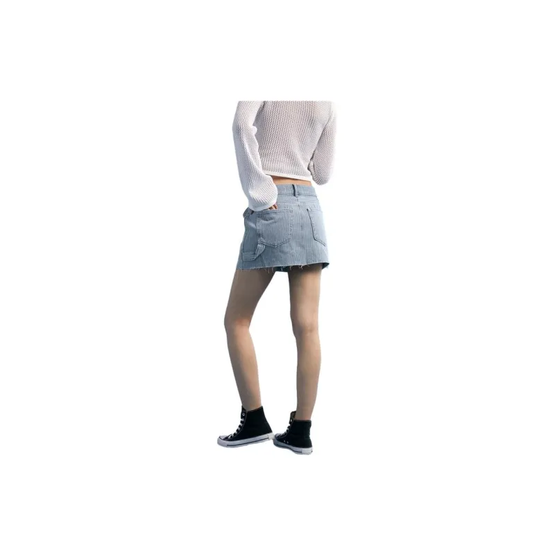 Hollister Casual Short Skirts Women's Light Blue-2