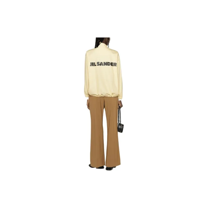 JIL SANDER Logo Printed Drawstring Shirt Jacket-3