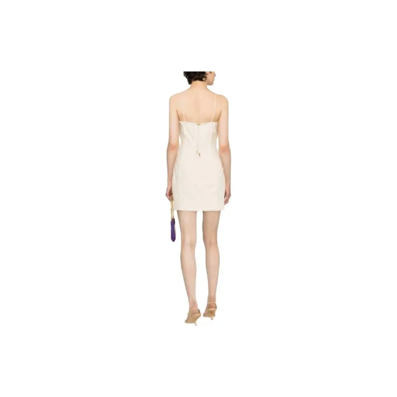 Jacquemus Frayed Mini Halter Dress-3