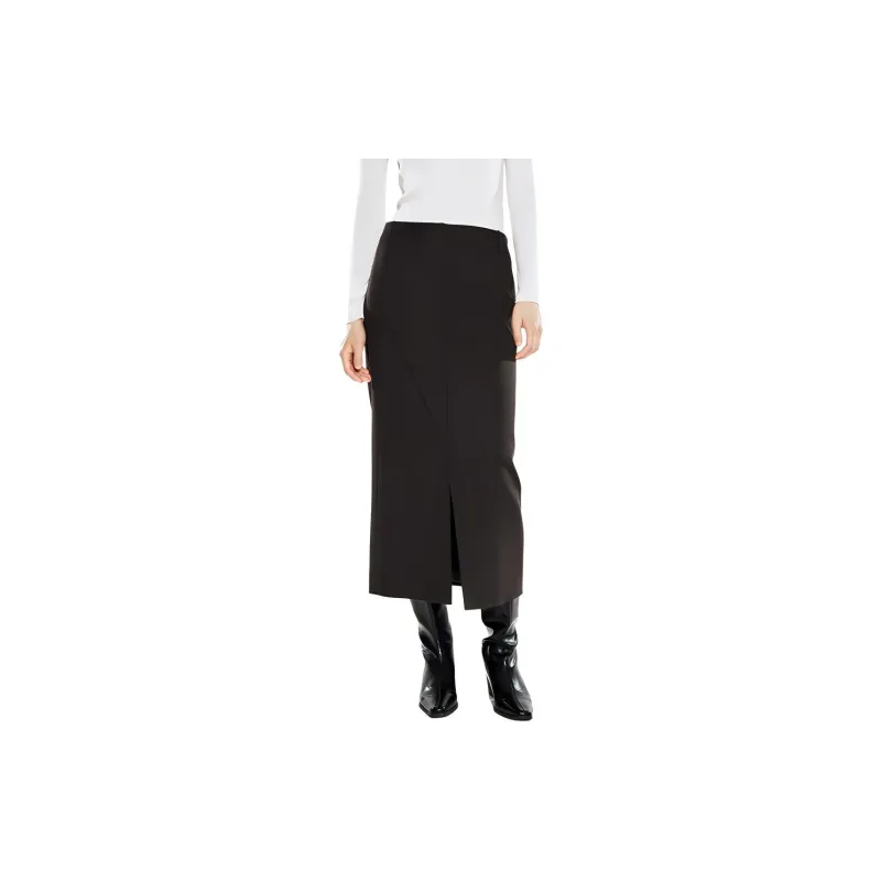 COVERINS Casual Long Skirt Women's Dark Coffee-1