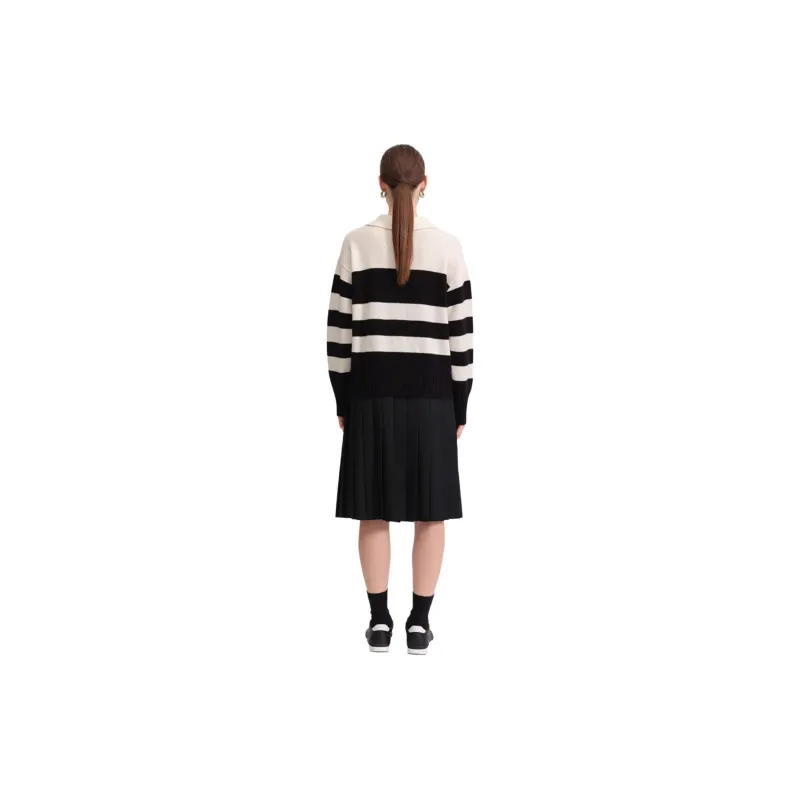 CONCISE WHITE SS24 Knitwear Women's Black White-2