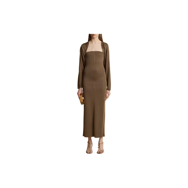 KHAITE Esmeray Open back Maxi Dress Set-2
