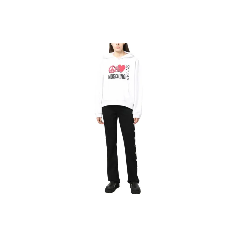 MOSCHINO Jeans Balloon Sleeved Oversized Hoodie-1