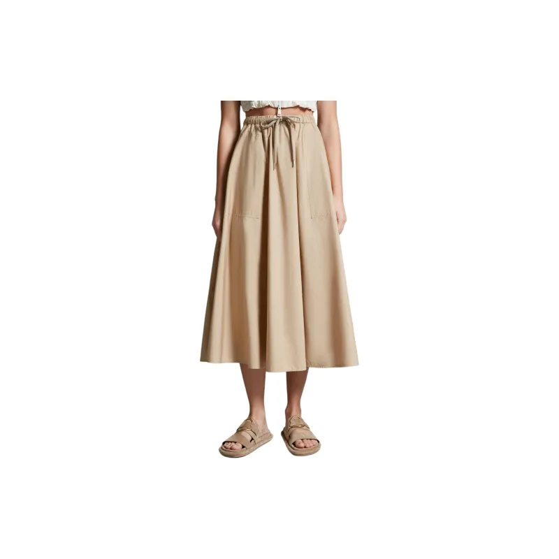 Moncler Elastic Waistband Flared Midi Skirt-2