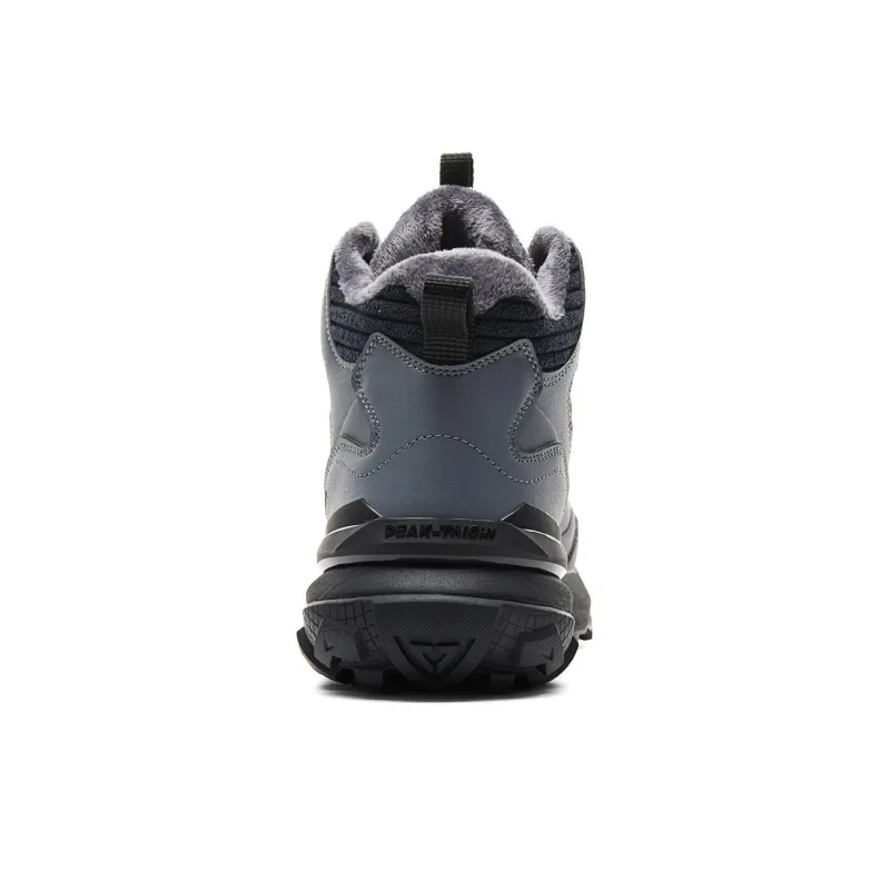 PEAK Cushioning Wear Resistant Rebound High Top Hiking Shoes Men's Gray-4