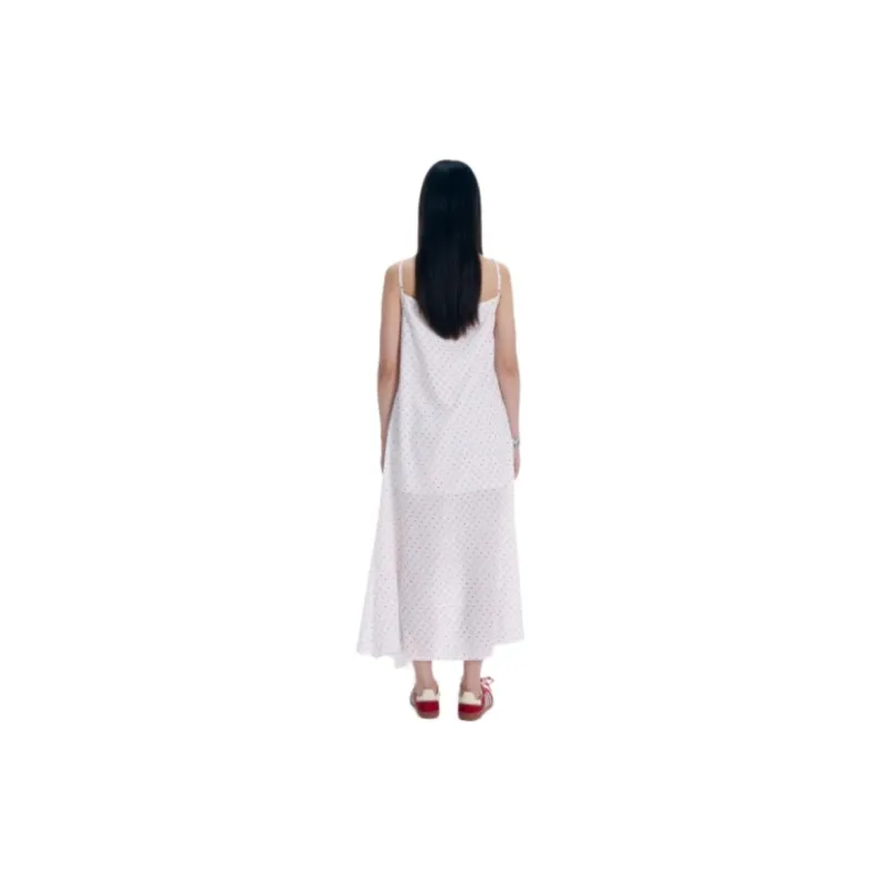 BLUEerror Slip Dress Women's Red And White Polka Dot-1