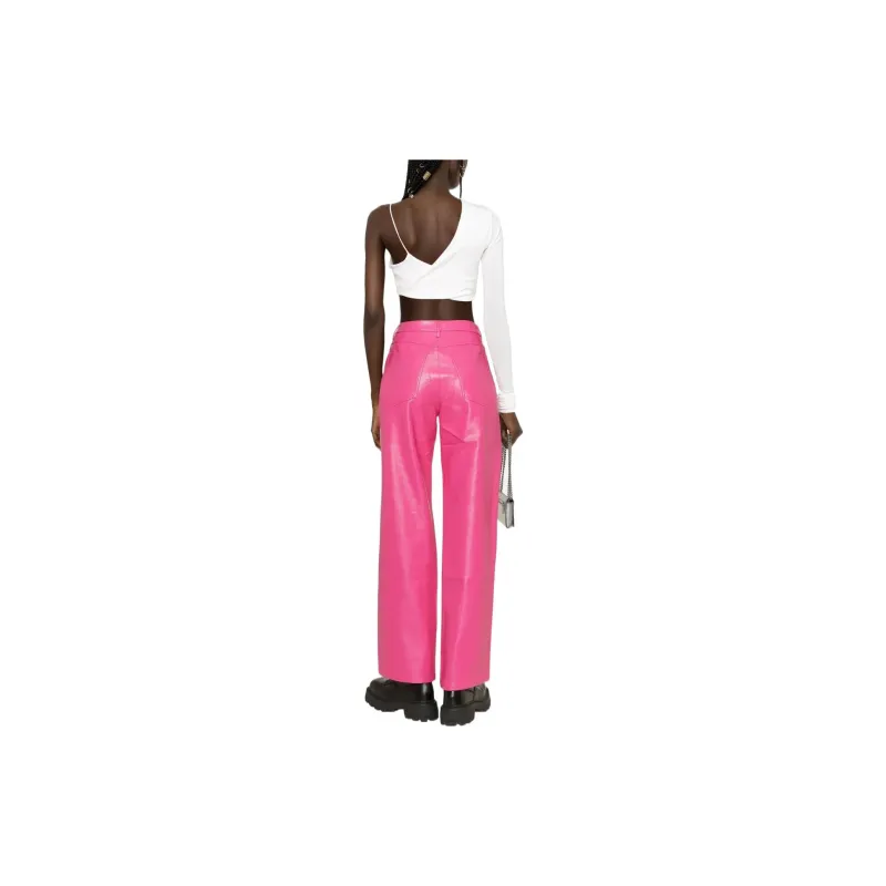 Rotate Metallic Logo embossed Trousers-1