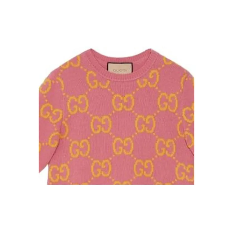 GUCCI GG pattern Wool Dress-5