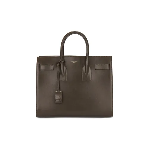 SAINT LAURENT SAC DE JOUR Cow Leather Trunk Bag Shoulder Bag Crossbody Bag Handbag Small Size Women's Light Musk