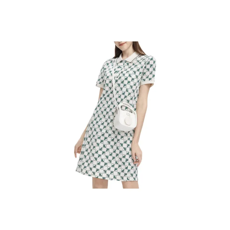 FILA Short Sleeved Dresses Women's All Over Print Four-3