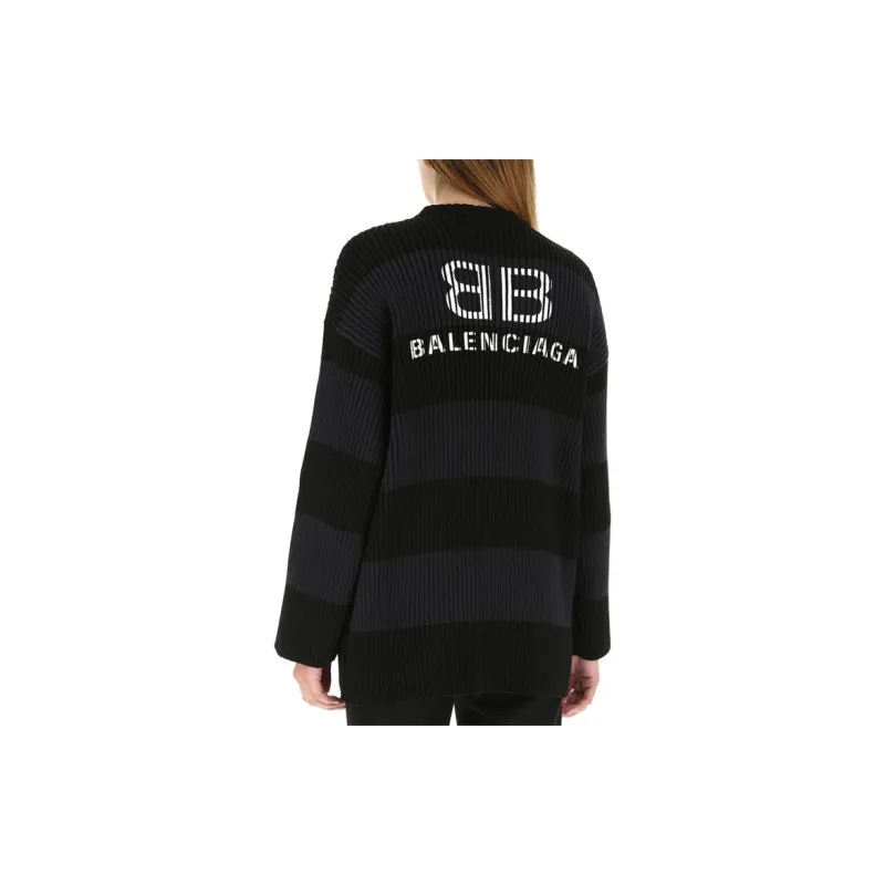 Balenciaga FW21 Sweater Women's Black Gray Color-3