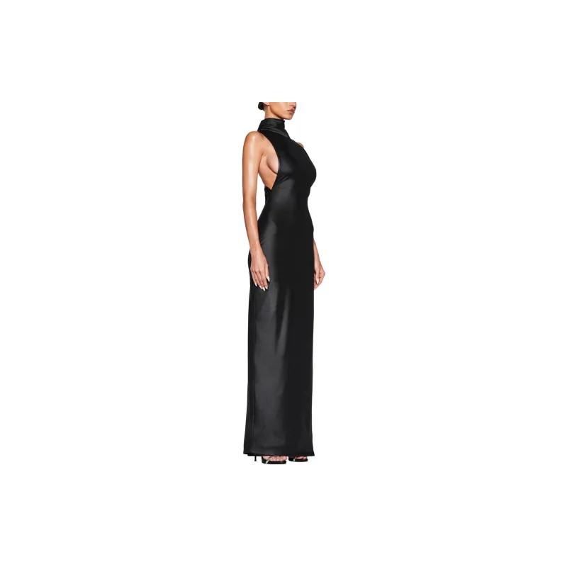 I.AM.GIA TAGAN MAXI DRESS Sleeveless Dress Women's BLACK/Black-4