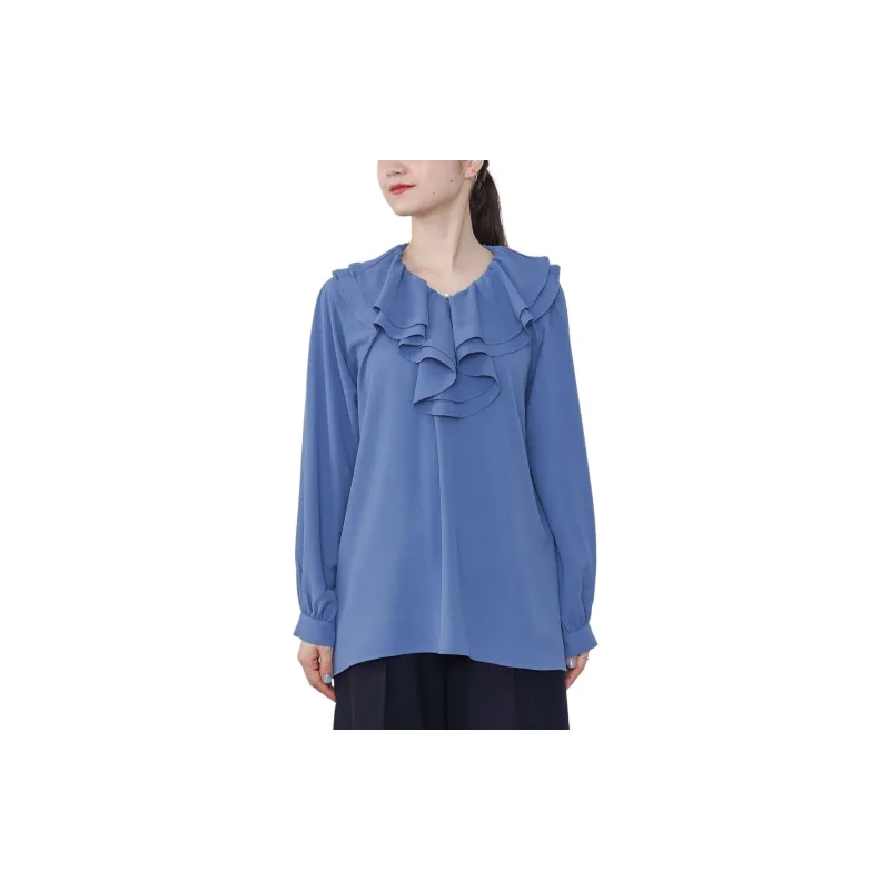 Beams Shirts Women's Blue-3