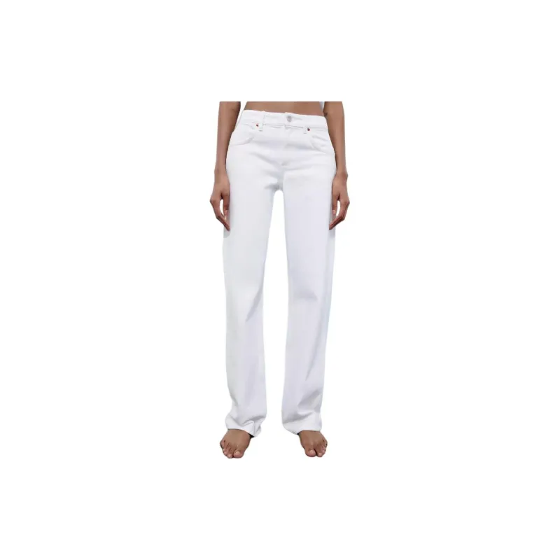 ZARA Jeans Women's Frosted White-5