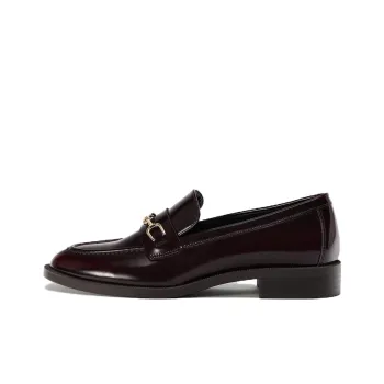 ZARA Loafers 3cm Women's Dark Red