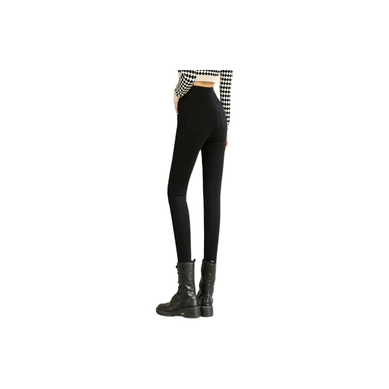 Ya Sheep People Casual Pants Women's Black-1