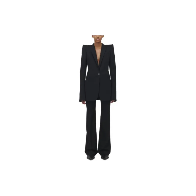 Alexander McQueen Stacked Shoulder Single Breasted Jacket-1