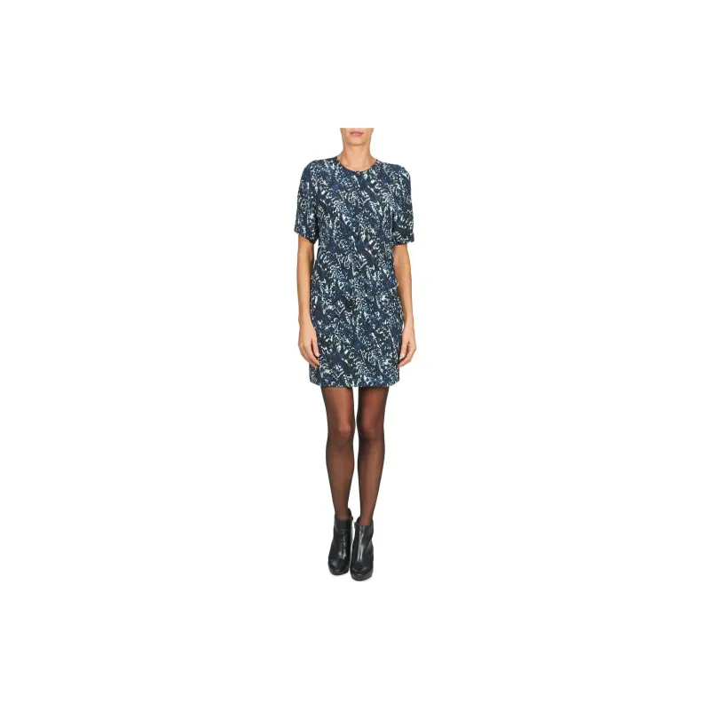 IKKS PARIS Short Sleeved Dress Women's Marine Blue-1