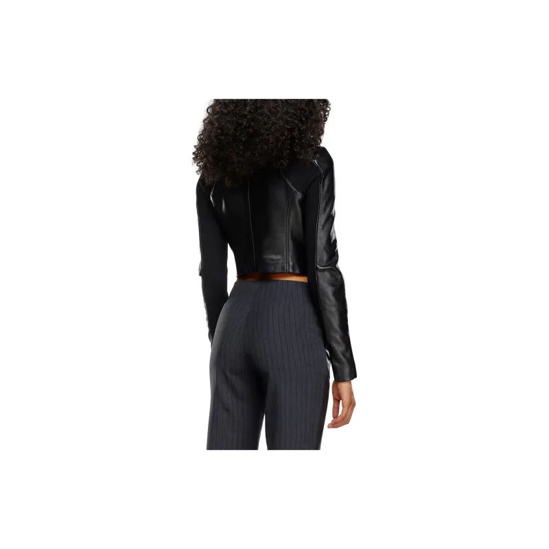 DIESEL Panelled Leather Jacket-2