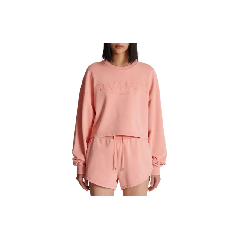 BALMAIN Logo Embroidered Vintage Sweatshirt-4