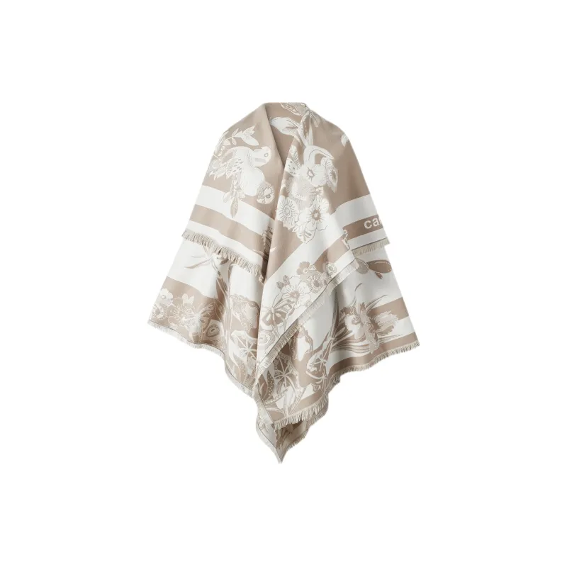 PIERRE CARDIN Shawls Women's Navy Blue/Gray Beige-2