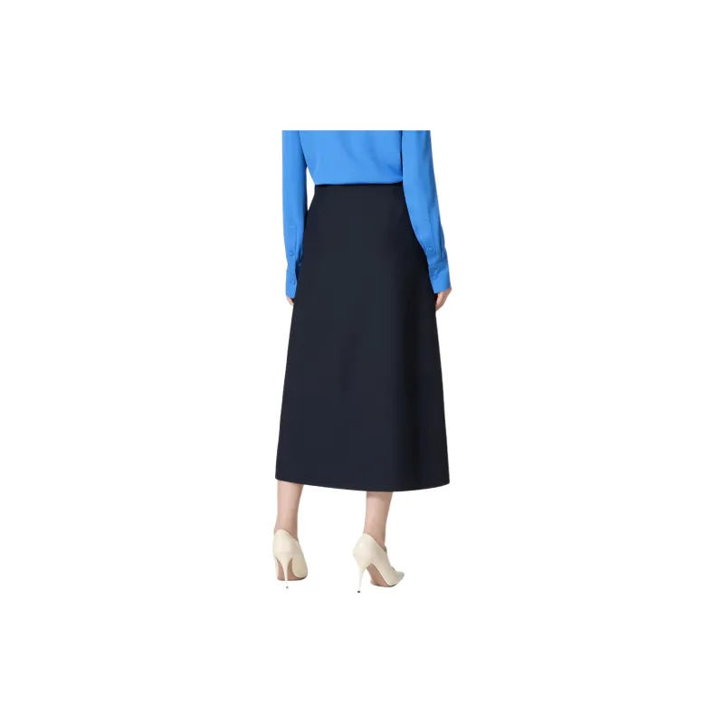 Valentino Button Detailed High-Rise Midi Skirt-3