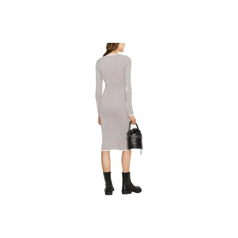 PINKO Long Sleeved Dresses Women's Black/White-2