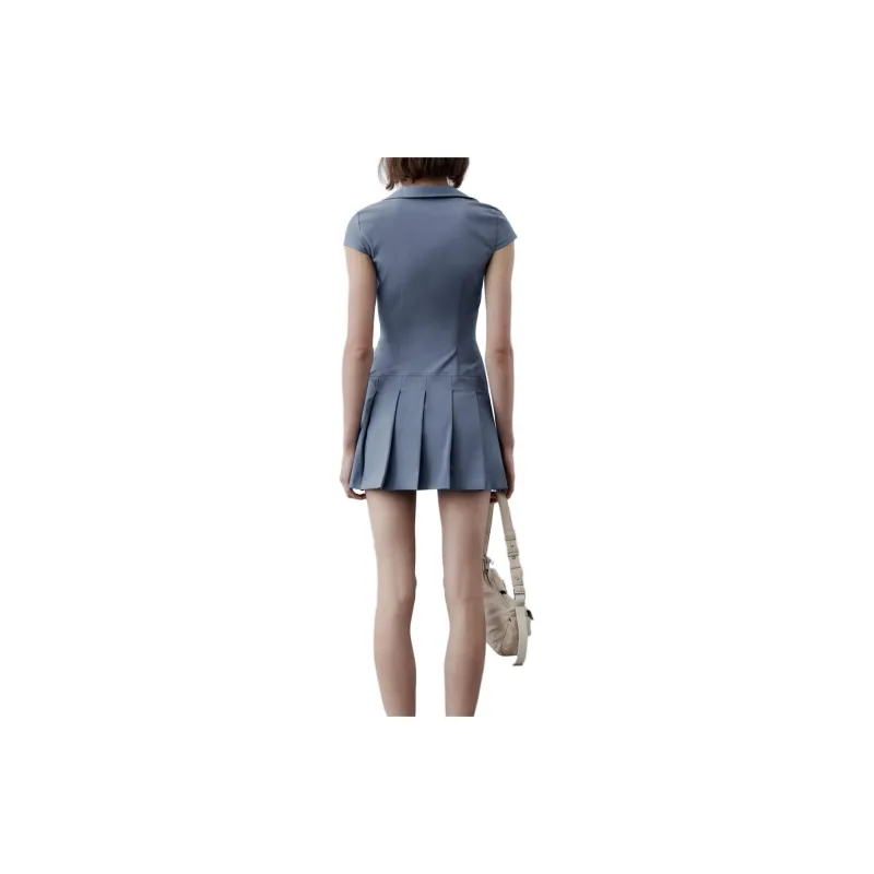 ZARA Short Sleeved Dress Women's Ocean-3