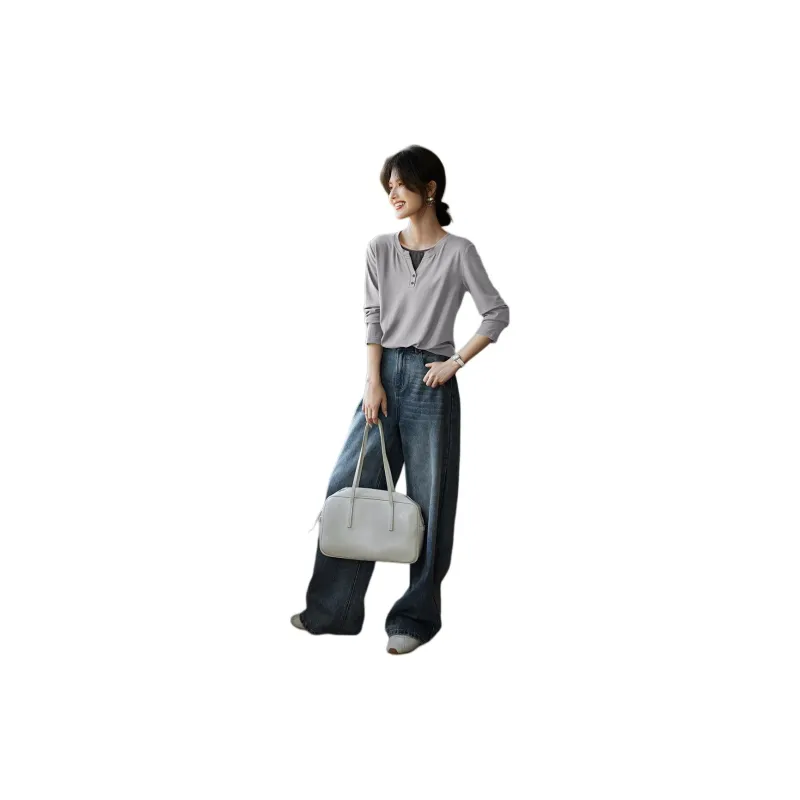 XWI T Shirt Women's Light Heather Gray-1