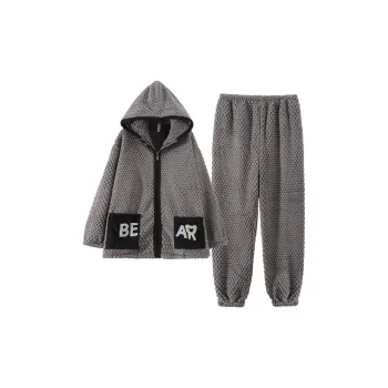 Qiao Ni Tong Pajama Set Men's Coffee